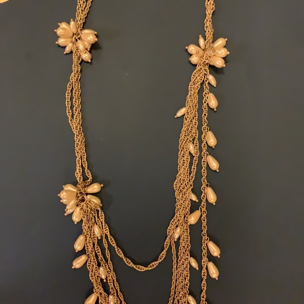 Talbots gold, pearl necklace - Picture 5 of 5